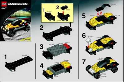 LEGO 4947-Yellow-Sports-Car