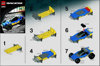 LEGO 4949-Blue-and-Yellow-Racer