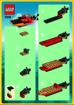 LEGO 7218-Orange-Speedboat