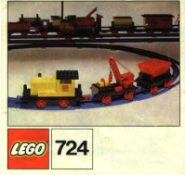 LEGO 724-Locomotive,-Crane-and-Wagon