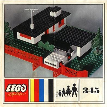 LEGO 345-House-with-Mini-Wheel-Car