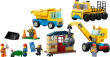 60391 Construction Trucks and Wrecking Ball Crane