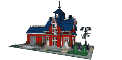LEGO Red Dover Train Depot 1