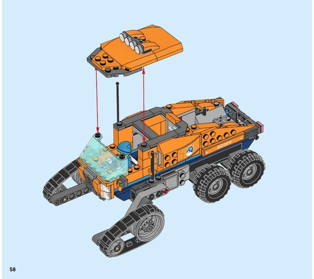 60194 Arctic Scout Truck - Instrucciones Instrucciones LEGO y catálogos biblioteca