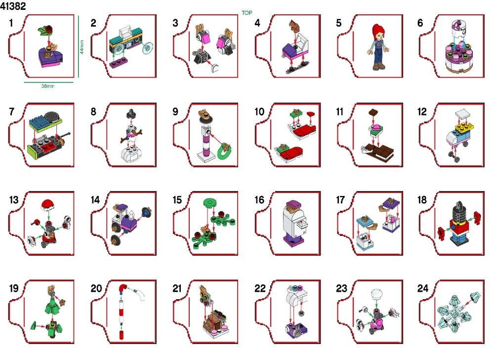 41382 Friends Advent Calendar LEGO Instructions And Catalogs Library