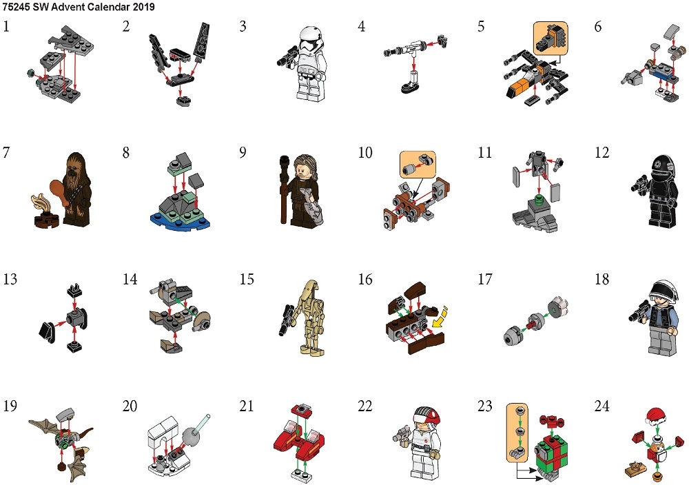 75245 Star Wars Advent Calendar LEGO Bouwtekeningen En Catalogi 75245 Star Wars Advent Calendar LEGO Bouwtekeningen En Catalogi