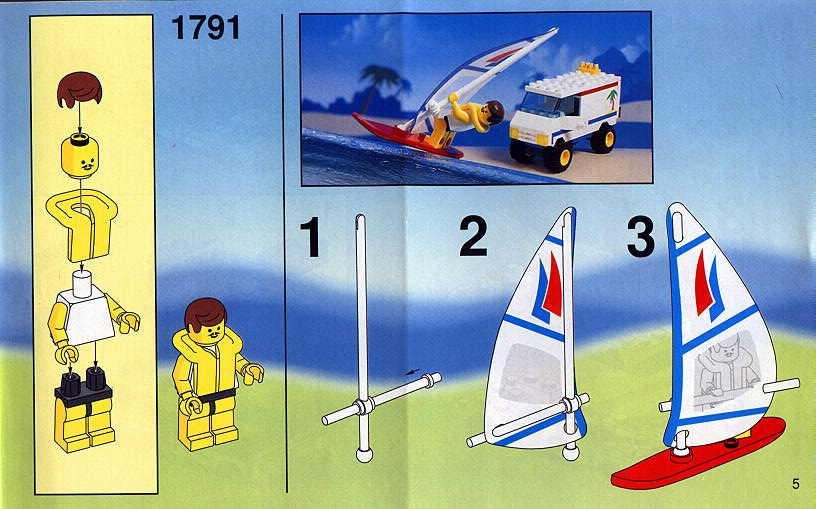 1791 Windsurfer & Van - LEGO instructions and catalogs