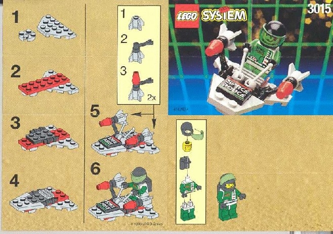 helt bestemt Hylde slidbane 3015 Space Police Car - LEGO instructions and catalogs library