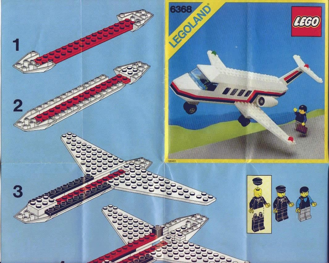cortar conducir recompensa 6368 Jet Airliner - Instrucciones Instrucciones LEGO y catálogos de la  biblioteca