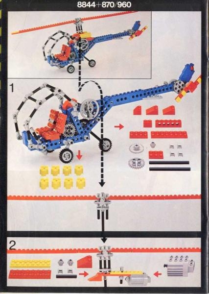 8844 Helicopter LEGO instructions and library
