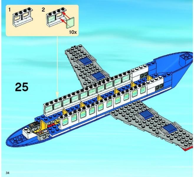 View LEGO Instruction 3181 Passenger Plane LEGO Instructions And 