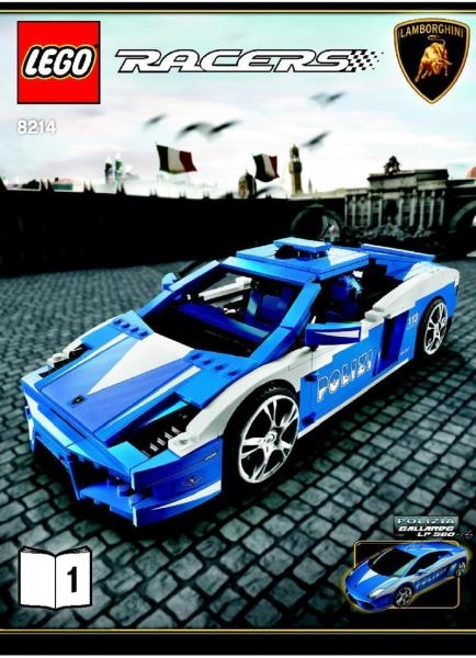 View LEGO® instruction 8214 Lamborghini Polizia - LEGO instructions and ...