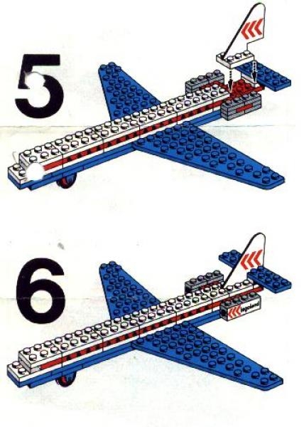 Flugzeug Sticker Sheet for Set Caravelle Plane Aufkleber passend für LEGO 687 