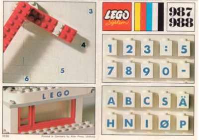 LEGO 987-Number-Bricks
