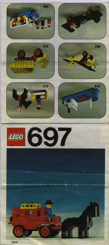 LEGO® Bauanleitung 697 Bau und Spielbuch komplett mit Sticker Instruction Nr 